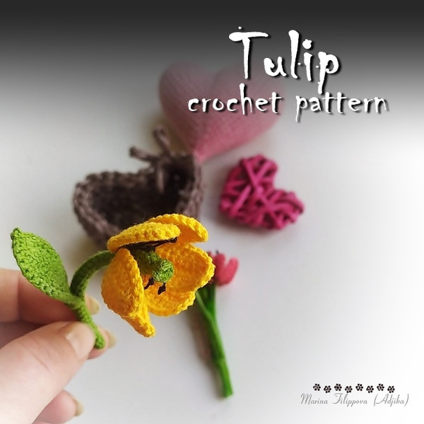 Crochet Tulip Flower Pattern Photo Tutorial 