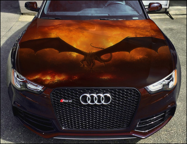 Vinyl Car Hood Wrap Full Color Graphics Decal Dragon Sticker - Inspire ...