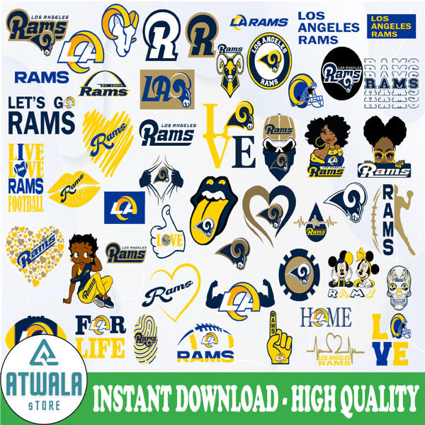 Los Angeles Rams Svg Bundle, Los Angeles Rams svg, NFL tea - Inspire Uplift