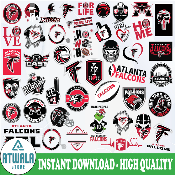 Atlanta Falcons Svg Bundle Atlanta Falcons svg, NFL teams