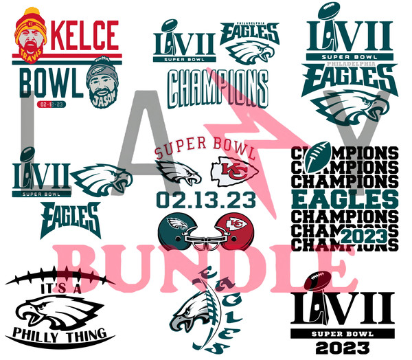 Philadelphia Eagles 2023 Super Bowl Lvii SVG Cutting Files