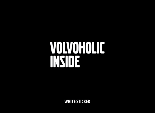 VOLVO sticker, Volvo Car Sticker, Volvoholic inside car stic