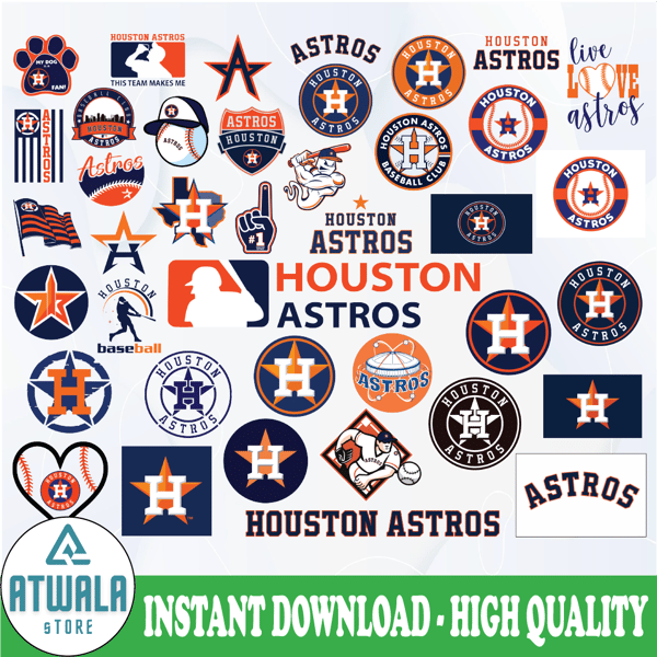 Houston Astros, Houston Astros svg, MLB svg, Clipart, Instan