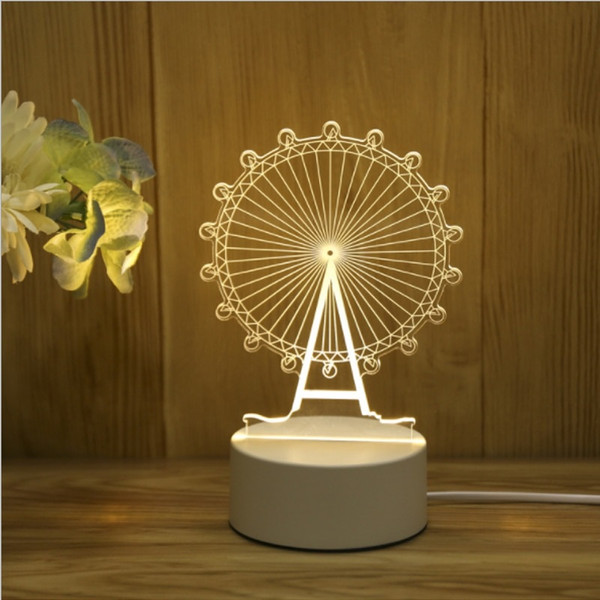 Acrylic The neon lights 3D stereo Night light Small table lamp3.jpg