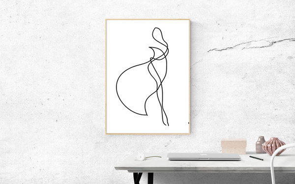 Three minimalist line prints can be downloaded