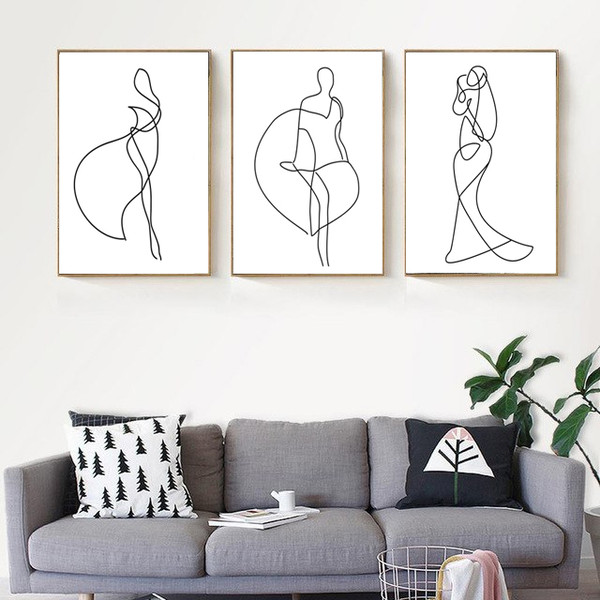 Three minimalist line prints can be downloaded