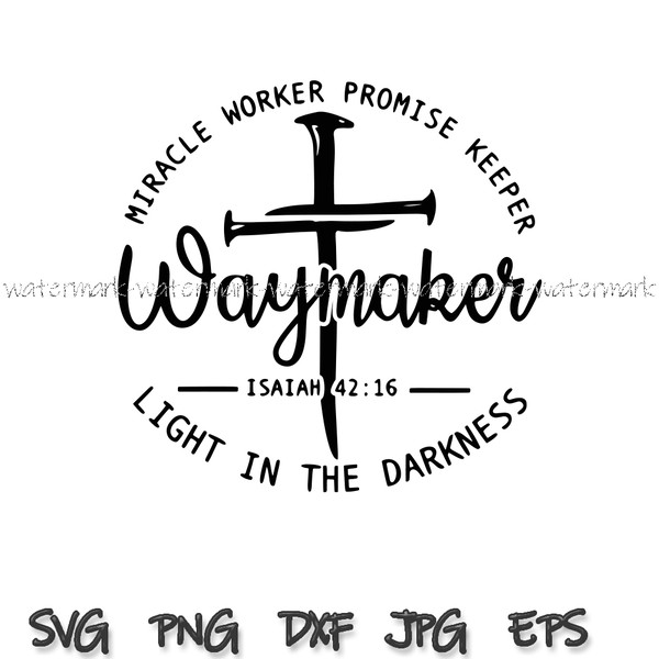 Way Maker Miracle Worker Promise SVG Graphic by RaiihanCrafts · Creative  Fabrica