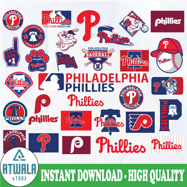 Philadelphia Phillies Svg, Baseball Clipart, MLB svg, Clipart, Instant  Download