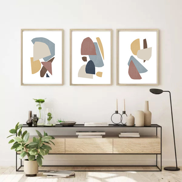 Abstract geometric prints of 3 which are easy to download 3