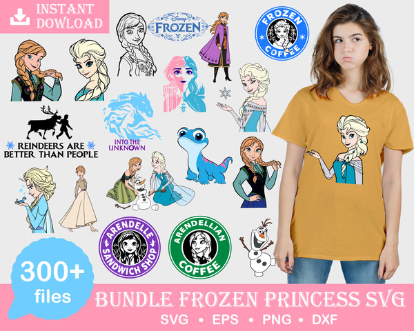 300 Frozen Princess Svg Bundle, Anna Svg, Elsa Svg, Disney Princess Svg, Princess Svg, Bruni Svg, Olaf Svg, Disney Svg Bundle, Frozen Svg, Svg Bundle.jpg