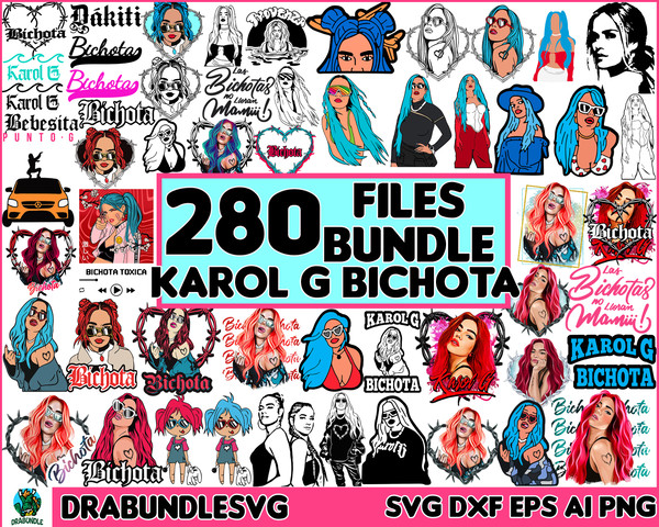 Karol G SVG, La Bichota, Karol G PNG, SVG, eps Files, Cricut, Digital download instant, vector art cut cutting print printing sublimation.jpg