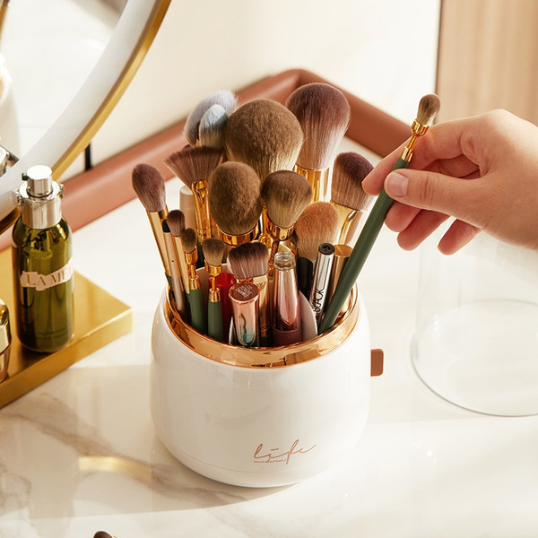 Cosmetic Brush Storage Bucket Organizer Rotating Brush Tube8.jpg