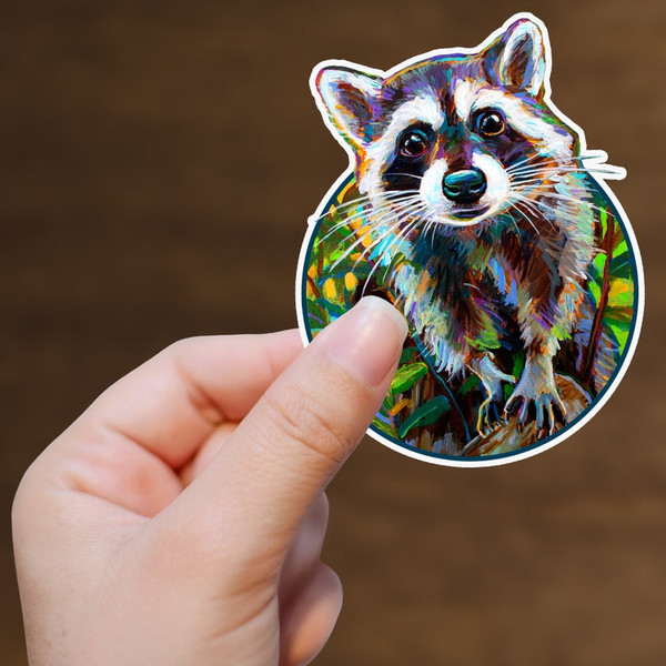 Raccoon Cartoon Nail Stickers Panda Nail Stickers Animals Nail