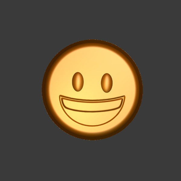 Emoji smile STL file for vacuum forming and 3D printing