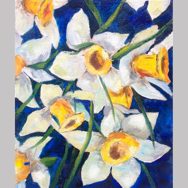 Early daffodils on blue -вер.jpg