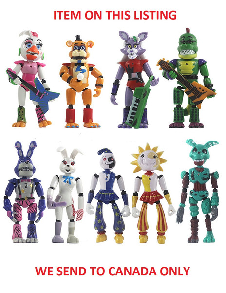 8pcs Set Five Nights At Freddy's FNAF Nightmare Action Figur