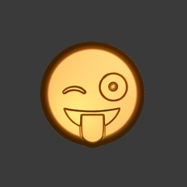 Emoji silly joke STL file for vacuum forming and 3D printing