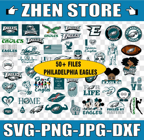Philadelphia Eagles Football Team SVG Files for Cricut Sublimation