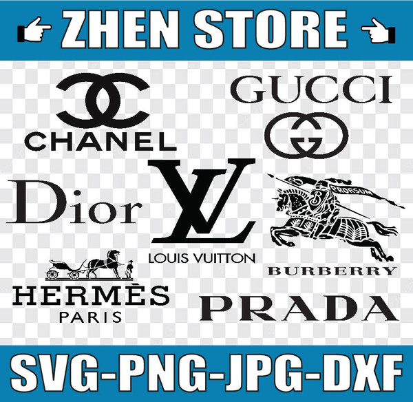 LOGO Fashion brand BUNLDE: Louis Vuitton svg, Chanel svg, Bu