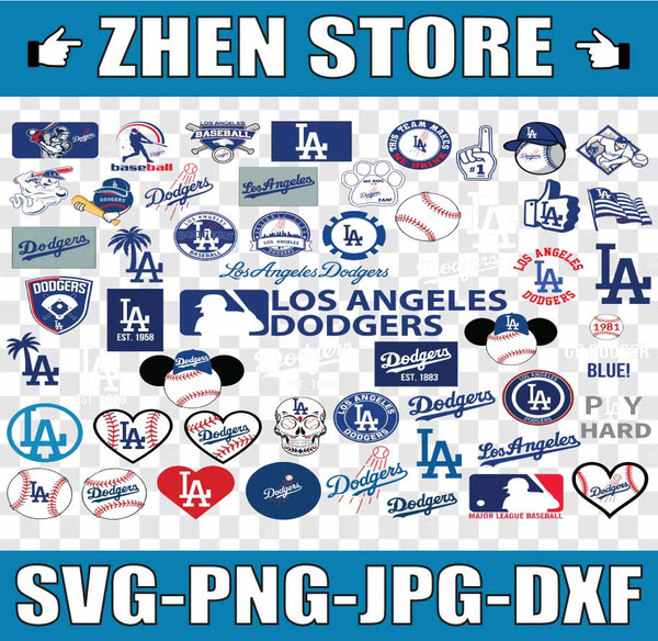 Los Angeles Dodgers SVG Cut Files, Dodgers Logo SVG, Clipart