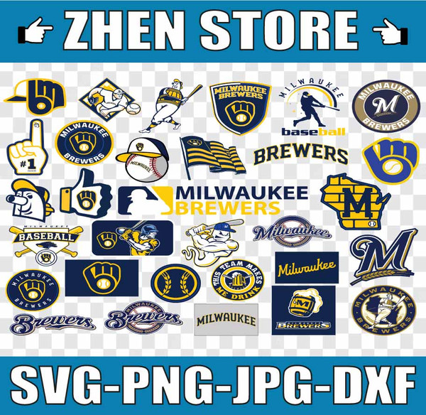 Milwaukee Brewers SVG Files, Cut Files, Baseball Clipart, Cricut Milwaukee,  Brewers svg, Cutting Files, MLB svg