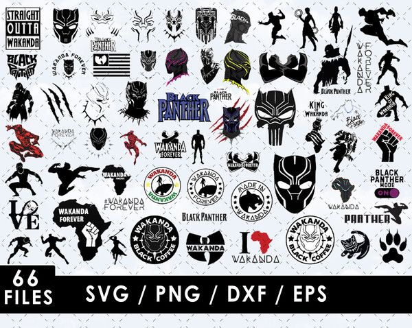Black Panther SVG, T'Challa SVG, Wakanda SVG, Black Panther mask SVG, Marvel Comics SVG, Superhero SVG, Kids' room decor SVG, SVG for Cricut, DIY Black Panther