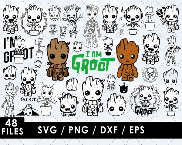 Groot SVG, Baby Groot SVG, Teen Groot SVG, Groot dancing SVG, Guardians of the Galaxy SVG, Rocket Raccoon SVG, Drax the Destroyer SVG, Gamora SVG, Star-Lord SVG