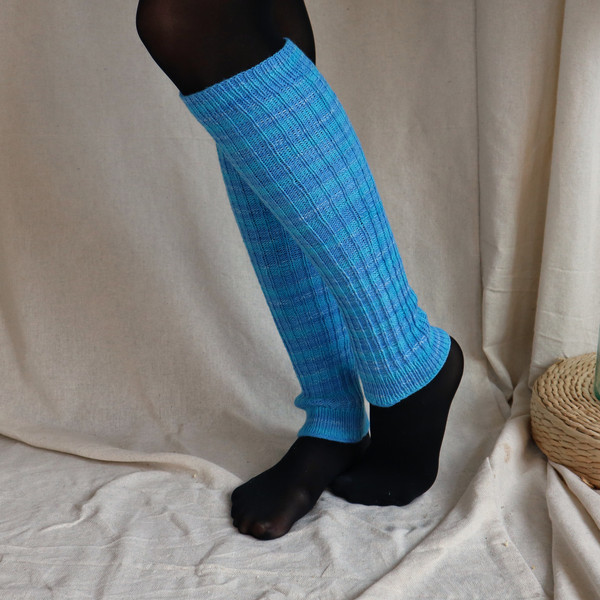 blue leg warmers