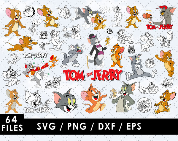 tom and jerry logo vector