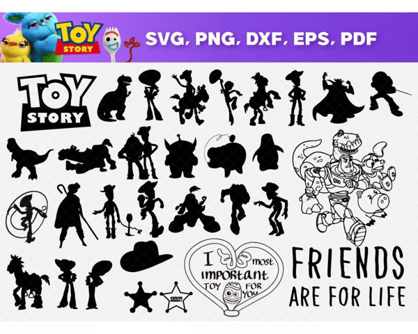 Toy Story Land SVG Cut Files, Toy Story Clipart PNG Images - Inspire Uplift