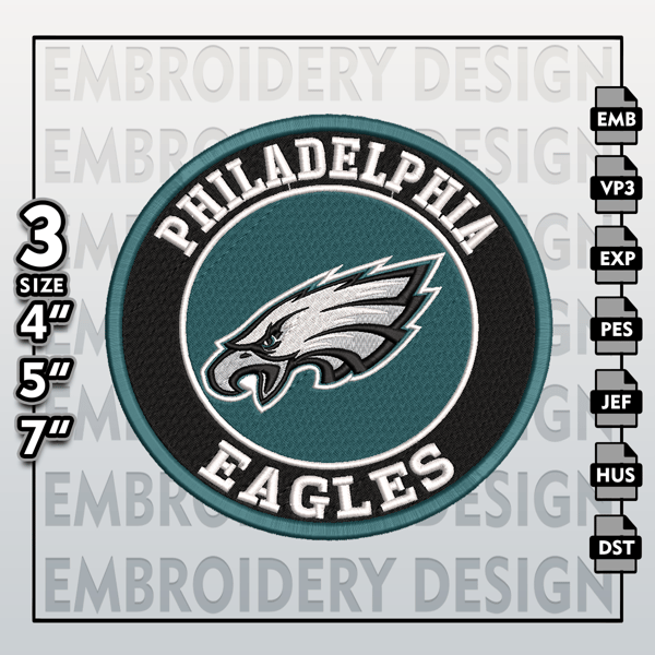 Philadelphia Eagles logo 2 embroidery design