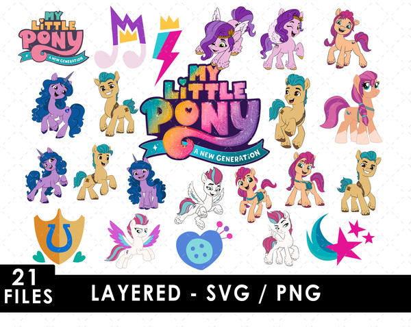 My Little Pony SVG, Twilight Sparkle SVG, Rainbow Dash SVG, Pinkie Pie SVG, Applejack SVG, Rarity SVG, Fluttershy SVG, Princess Celestia SVG, Princess Luna SVG,