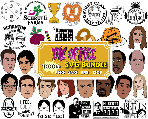 1000 THE OFFICE Bundle SVG, The Office Svg Files for Cricut, The Office Tv Show, The Office Clipart, The Office Vector.jpg