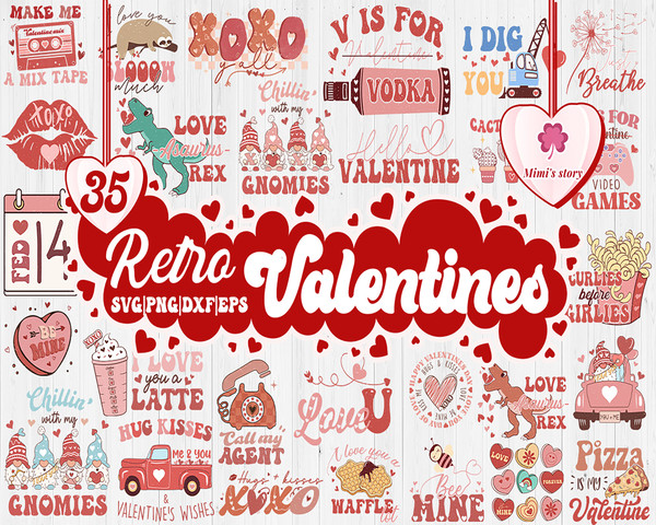 Retro Valentine PNG Bundle, Groovy Valentine Png, Valentine Png, Love XOXO Png, Be Mine Png, Howdy Valentine Png, Sublimation.jpg