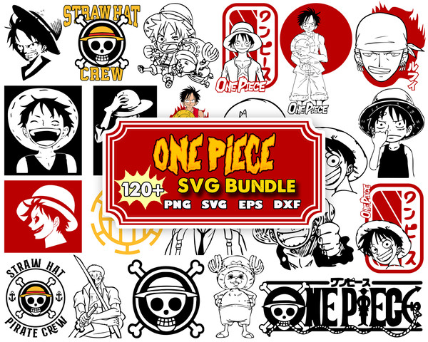 120 One Piece SVG, one piece png, one piece bundle, luffy svg, luffy p –  Drabundlesvg
