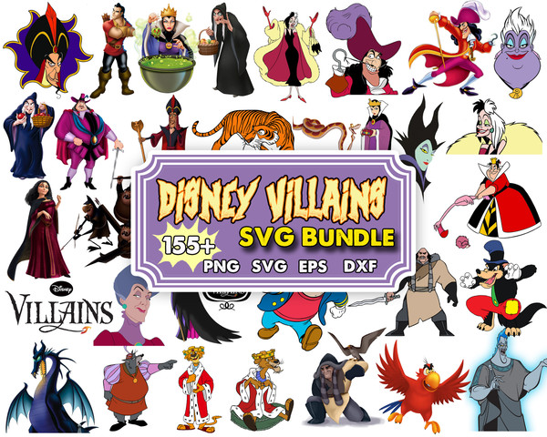 Villains Bundle SVG, Wicked svg Villains svg, Villains cut file, File Silhouette, Clipart, Cricut, The Villains Bundle SVG, Bad Witches SVG.jpg