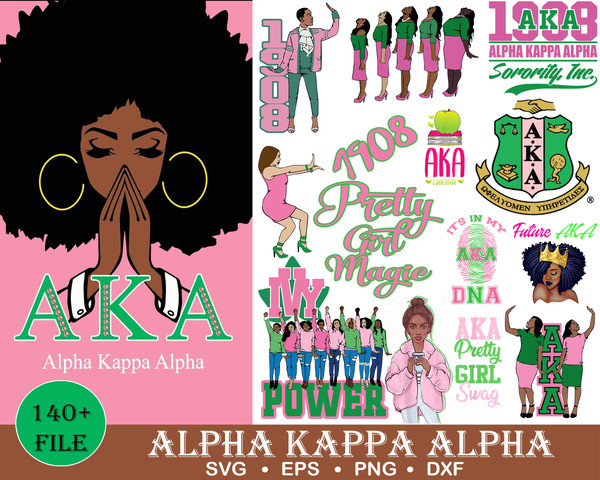 140 Alpha Kappa Alpha Pretty Girl Queen Svg, AKA Pretty Girl Png, Alpha kappa alpha svg, Aka Girl Vector file, AKA Black Girl Svg, AKA Svg.jpg