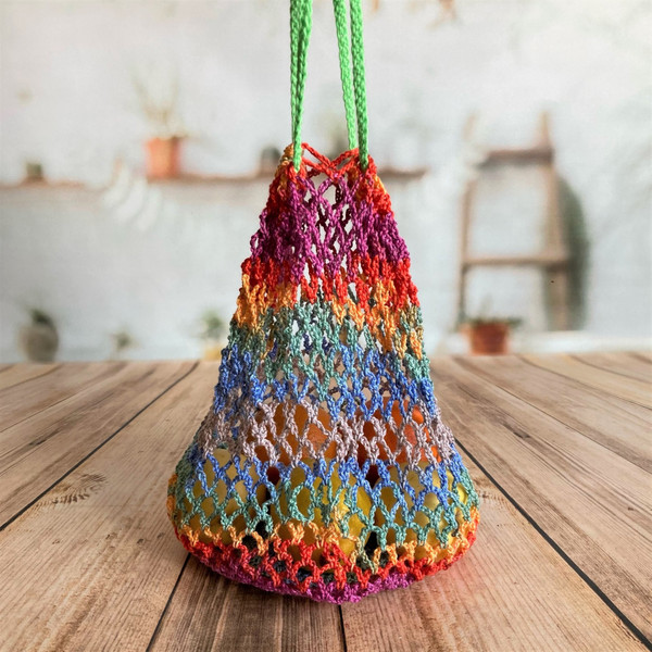 Fashion Net Bag Crochet Net Bag Market Tote Cotton Mesh 