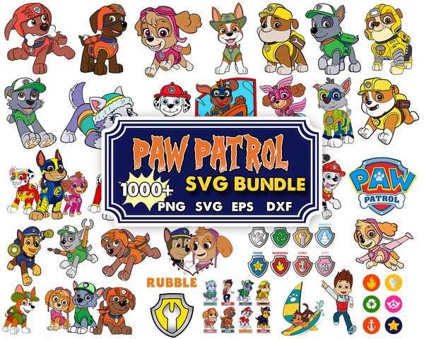 1000 Paw Patrol Bundle Svg, Paw Patrol Svg, Paw Patrol Clipart.jpg