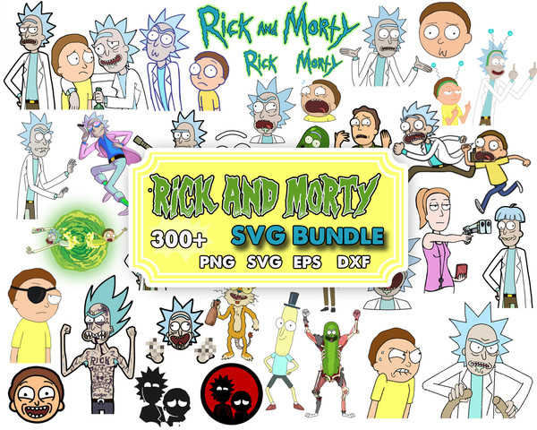 300 Rick and Morty SVG Bundle, Morty svg,png cut file, Rick and Morty vector, Rick and Morty file cricut Active.jpg