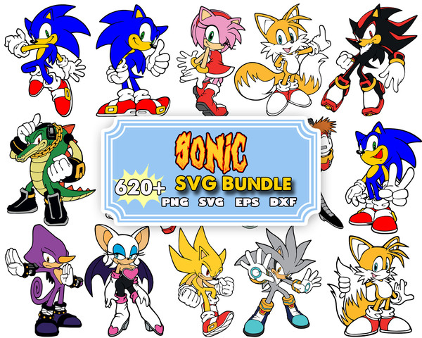 SONIC PNG the Hedgehog Png Sonic Bundle Png Sonic Layered Png