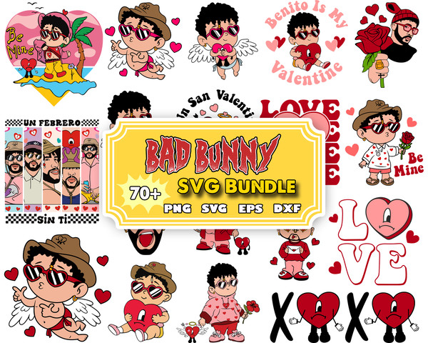70 Valentine Bad Bunny Svg Png, Valentine’s Day Svg, Bad Bunny Svg, Heart Svg,Svg Files For Cricut, Instant Download.jpg