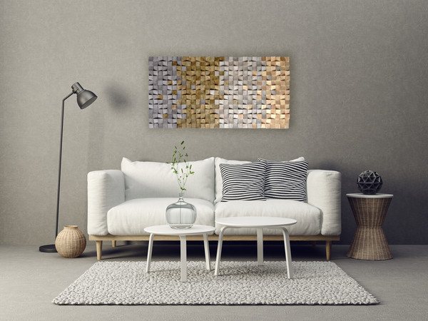 wooden mosaic wall decor, Texture wood wall art, 3D Wall hanging