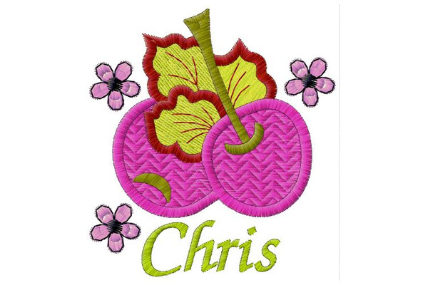 Beautiful cherry fruit design. Digital embroidery design2.jpg