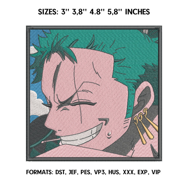 Roronoa Zoro Eyes Embroidery (One Piece)