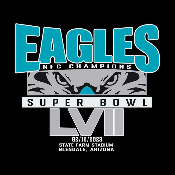 Philadelphia Eagles NFC Champions Super Bowl LVII Svg - Inspire Uplift