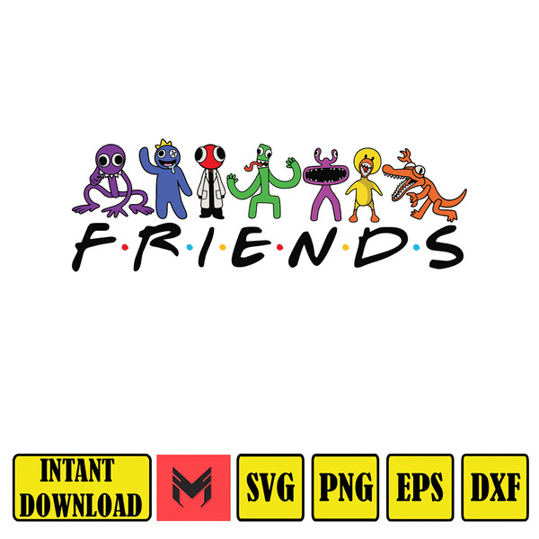 Rainbow Friends logo SVG, Rainbow Friends Roblox All Charact - Inspire  Uplift