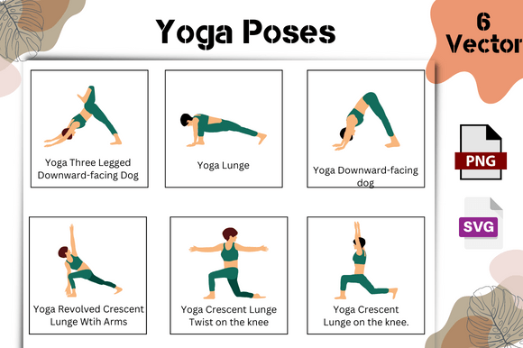 SVG Yoga, Poses e silhuetas de yoga