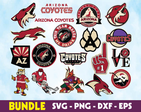 Arizona Coyotes Logo Bundle Digital File SVG, Hockey Svg