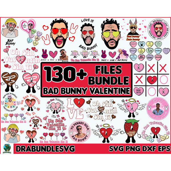 130 Benito Valentine's Day, benito Valentine svg, sin ti svg, Bad Bunny heart svg, cricut , cut files, Svg, Png Layered digital vector file Instant Download.jpg